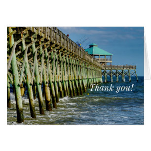 Tarjeta de agradecimiento a la pesca de muelle