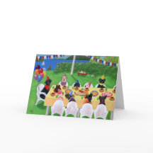 Tarjeta de agradecimiento a la pintura de Fiesta d