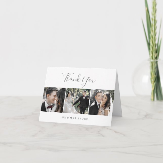 Tarjeta de agradecimiento a la plantilla de fotos  (Anverso)