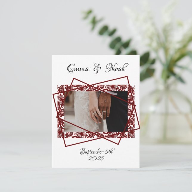 Tarjeta de agradecimiento a la plantilla de Maroon (Anverso de pie)