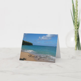 Tarjeta de agradecimiento a la playa de Santa Lucí