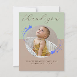 Tarjeta de agradecimiento a la primera estrella de