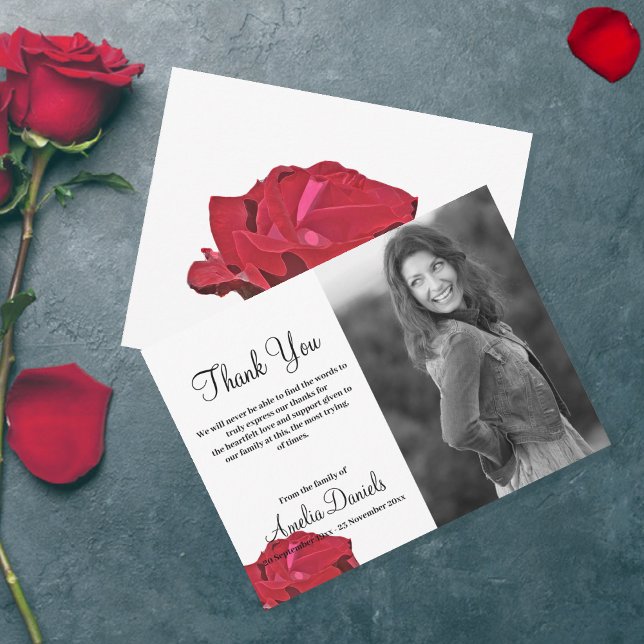 Tarjeta de agradecimiento a la Rosa Roja en memori (Subido por el creador)
