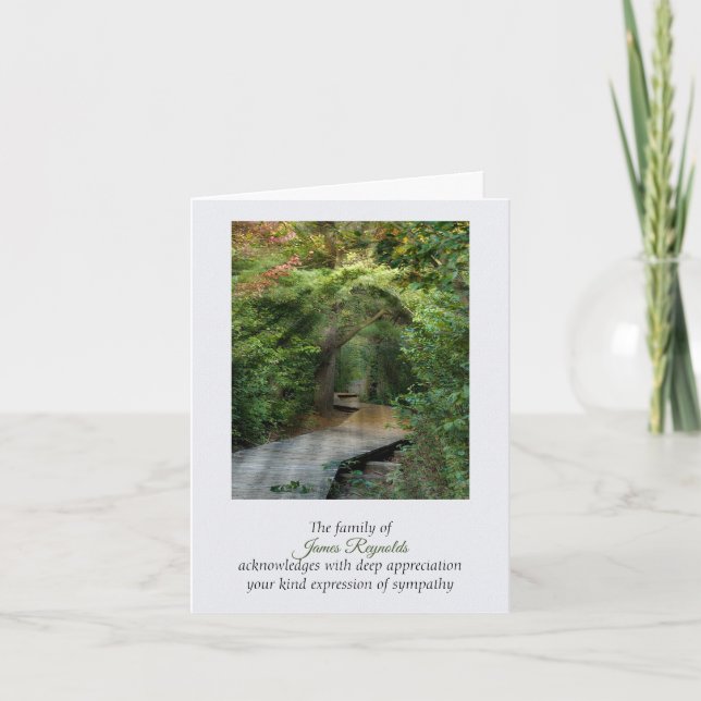 Tarjeta de agradecimiento a la simpatía por los ra (Anverso)