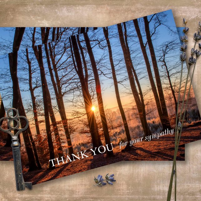 Tarjeta de agradecimiento a la solidaridad en memo (Sympathy Photo Celebration of Life, In Loving Memory, Forever in our Hearts Funeral thank you cards)