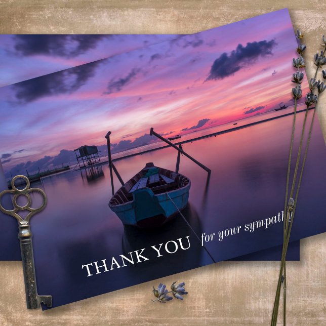 Tarjeta de agradecimiento a la solidaridad en memo (Sympathy Photo Celebration of Life, In Loving Memory, Forever in our Hearts Funeral thank you cards)