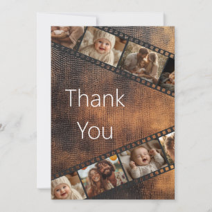 Tarjeta de agradecimiento a la tira de película de