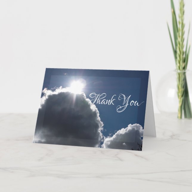 Tarjeta de agradecimiento a la tormenta iluminada  (Anverso)