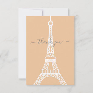 Tarjeta de agradecimiento a la Torre Eiffel Blanca