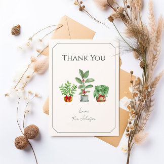 Tarjeta de agradecimiento a la vegetación botánica