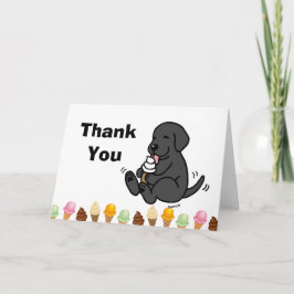 Tarjeta de agradecimiento a Labrador Negro Licando