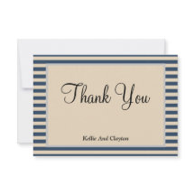 Tarjeta de agradecimiento a las bandas azules clás