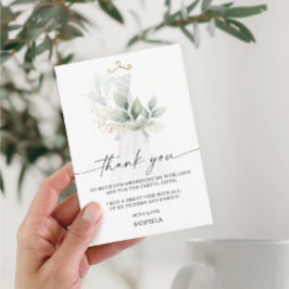 Tarjeta de agradecimiento a las bañeras de color v