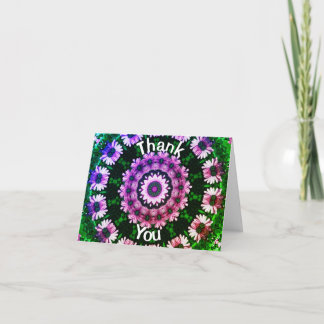 Tarjeta de agradecimiento a las flores africanas d