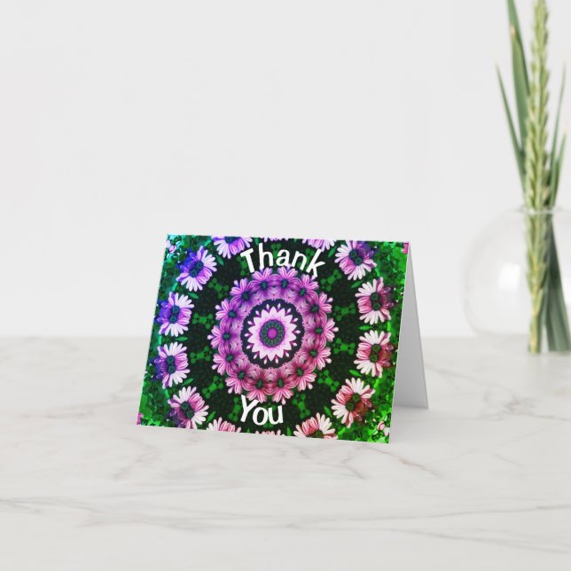 Tarjeta de agradecimiento a las flores africanas d (Anverso)