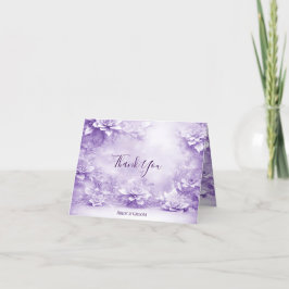 Tarjeta de agradecimiento a las flores blancas mor