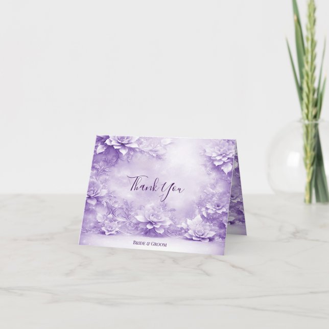 Tarjeta de agradecimiento a las flores blancas mor (Anverso)