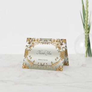 Tarjeta de agradecimiento a las Flores Blancas Orn