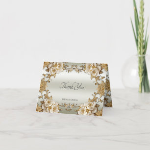 Tarjeta de agradecimiento a las Flores Blancas Orn