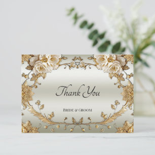 Tarjeta de agradecimiento a las Flores Blancas Orn
