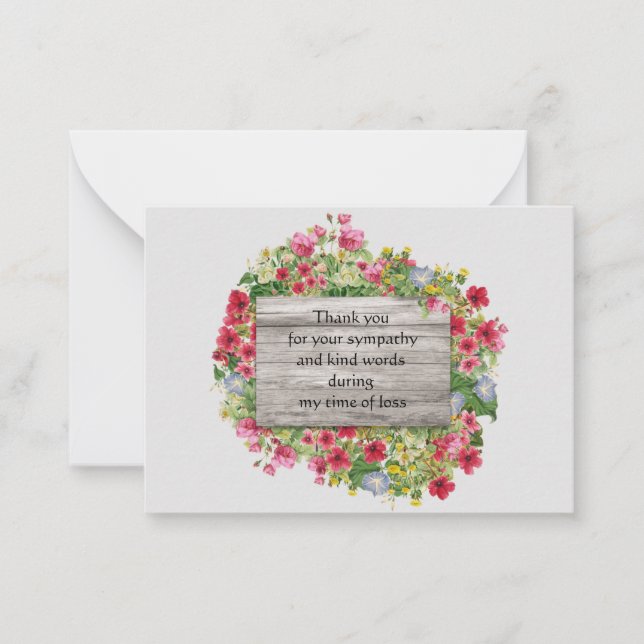 Tarjeta de agradecimiento a las flores de los rosa (Anverso)
