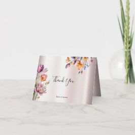 Tarjeta de agradecimiento a las flores de primaver