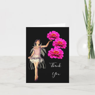 Tarjeta De Agradecimiento A Las Flores De Zinnia D