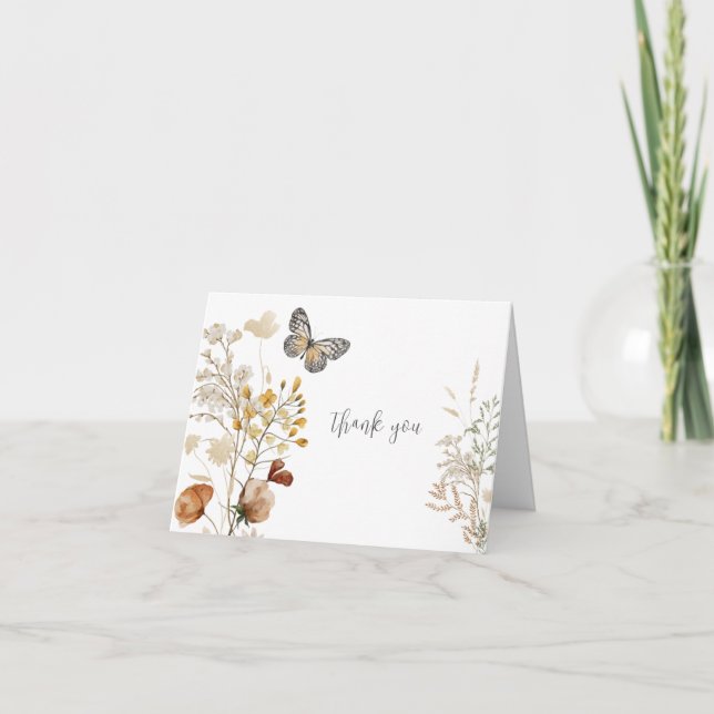 Tarjeta de agradecimiento a las flores silvestres  (Anverso)