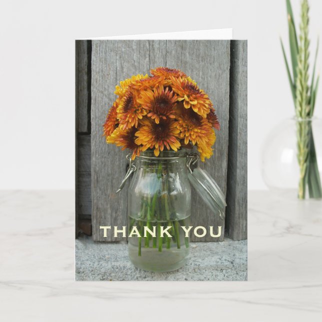 Tarjeta de agradecimiento a las flores y la madera (Anverso)