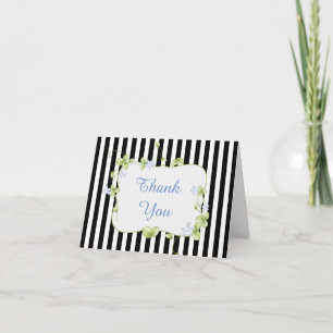 Tarjeta de agradecimiento a las franjas de moda y