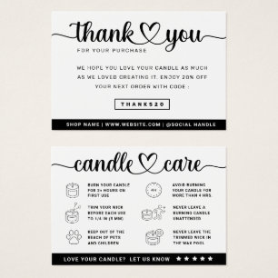 Tarjeta de agradecimiento a las Instrucciones de A