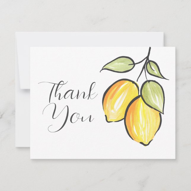 Tarjeta de agradecimiento a las Lemones de tinta y (Anverso)
