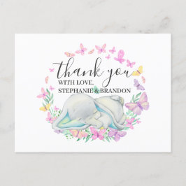 Tarjeta de agradecimiento a las mariposas elefante