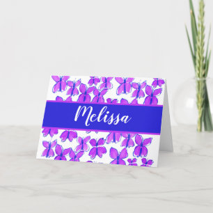 Tarjeta de agradecimiento a las mariposas personal