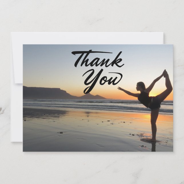 Tarjeta de agradecimiento a las mujeres de yoga en (Anverso)