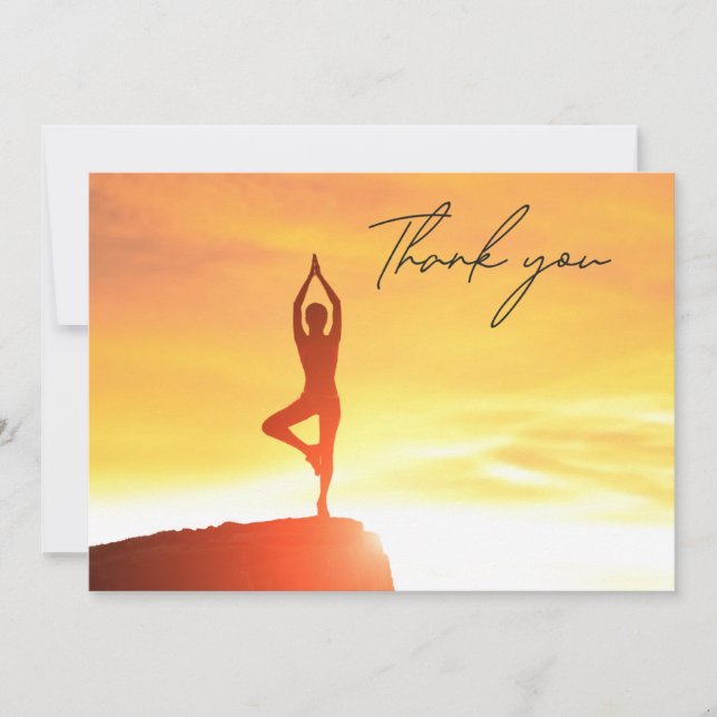 Tarjeta de agradecimiento a las mujeres de yoga en (Anverso)