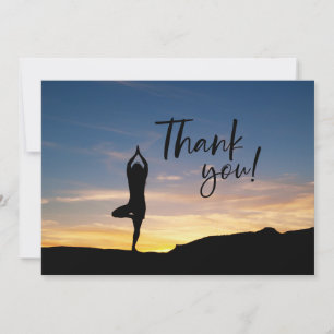 Tarjeta de agradecimiento a las mujeres de yoga en