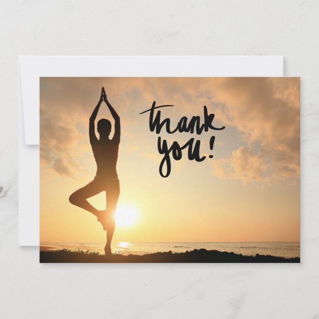 Tarjeta de agradecimiento a las mujeres de yoga en (Anverso)