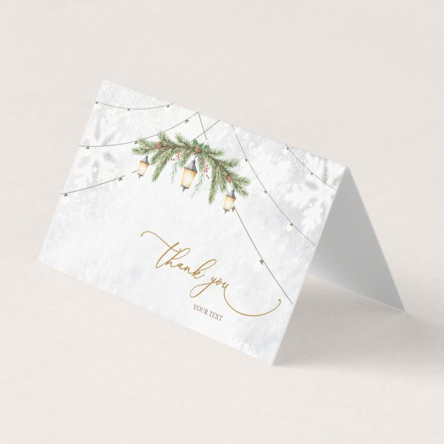 Tarjeta de agradecimiento a las ramas de invierno  (Anverso)