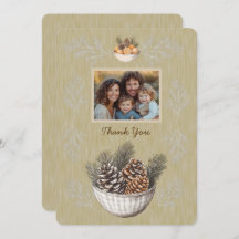 Tarjeta de agradecimiento a las ramas rusticas de 