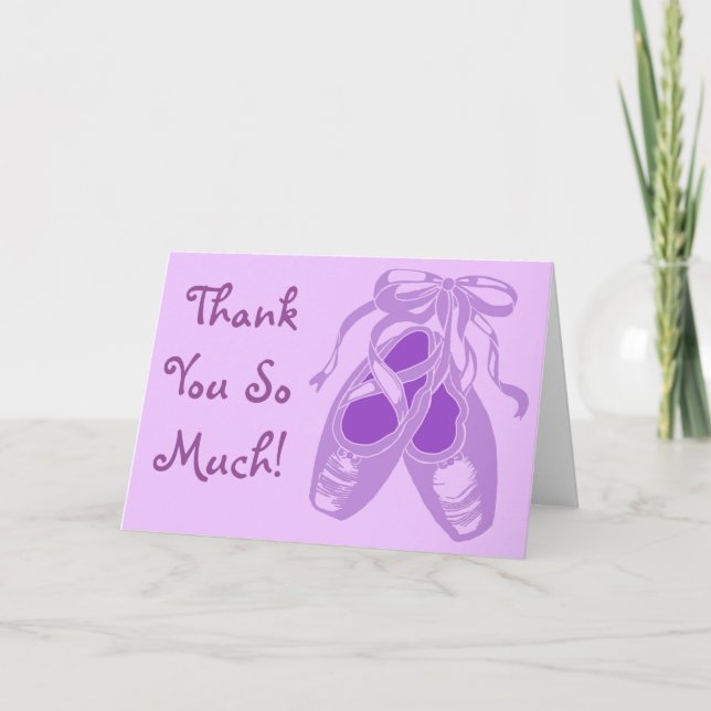 Tarjeta de agradecimiento a Lavender con zapatos d (Anverso)