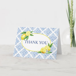 Tarjeta de agradecimiento a Lemon Blue Tile Italia