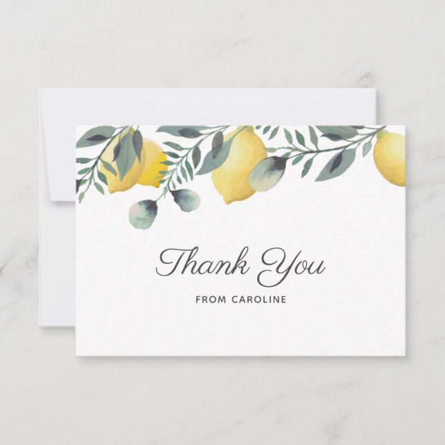 Tarjeta de agradecimiento a Lemons & Eucalyptus Br (Anverso)