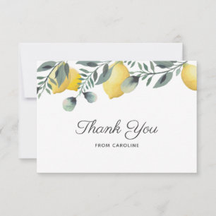 Tarjeta de agradecimiento a Lemons & Eucalyptus Br