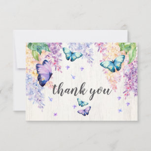 Tarjeta de agradecimiento a Lilac y Butterfly