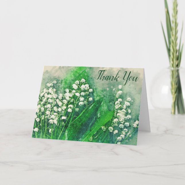 Tarjeta de agradecimiento a Lily of the Valley (Anverso)