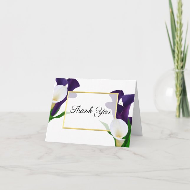 Tarjeta de agradecimiento a Lirio de Calla Púrpura (Anverso)
