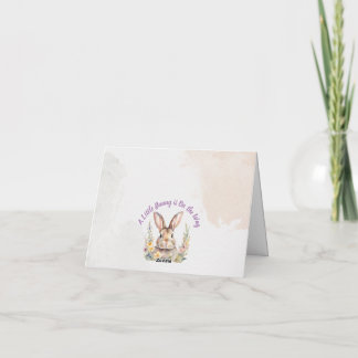 Tarjeta De Agradecimiento A Little Bunny On the Way Thank You Card