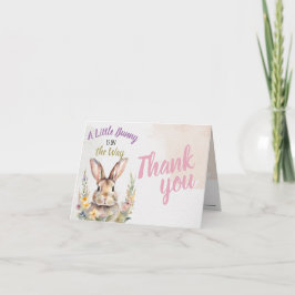 Tarjeta De Agradecimiento A Little Bunny On the Way Thank You Card