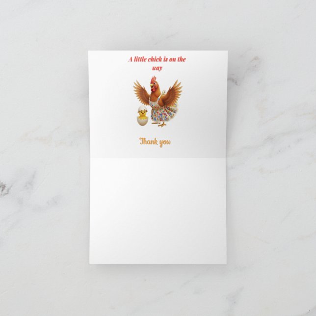 Tarjeta De Agradecimiento A little chick is on the way  (Interior)